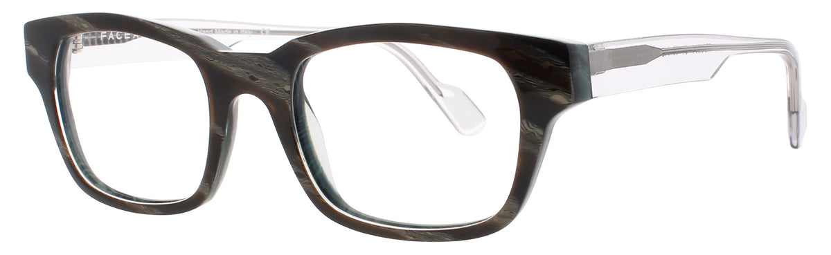 Face A Face Face A Face Optical Glasses BROWN GREY HORN