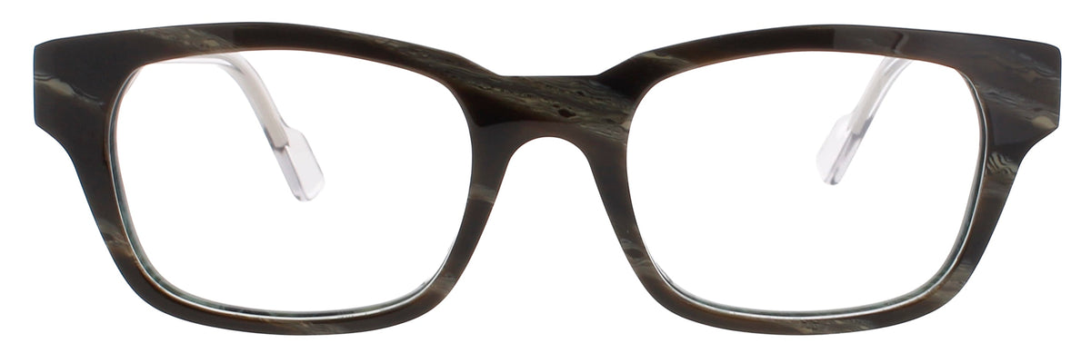 Face A Face Face A Face Optical Glasses BROWN GREY HORN