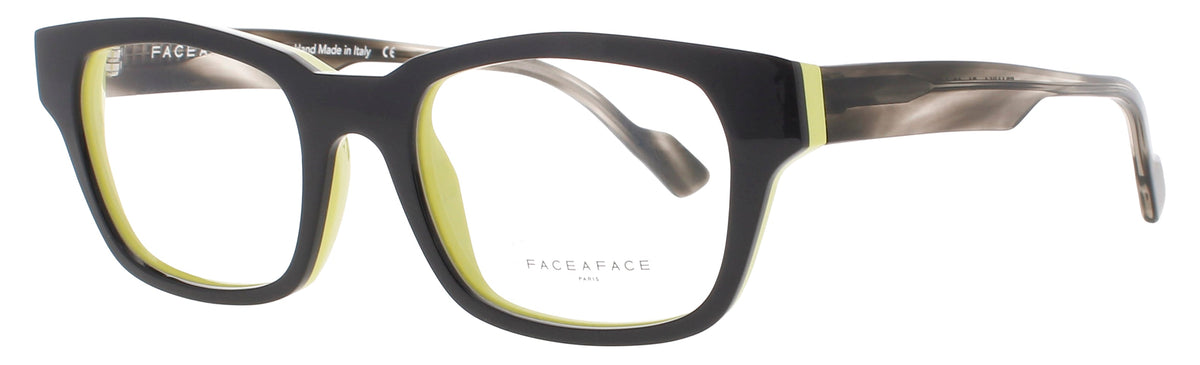 Face A Face Face A Face Optical Glasses BROWN GREY HORN