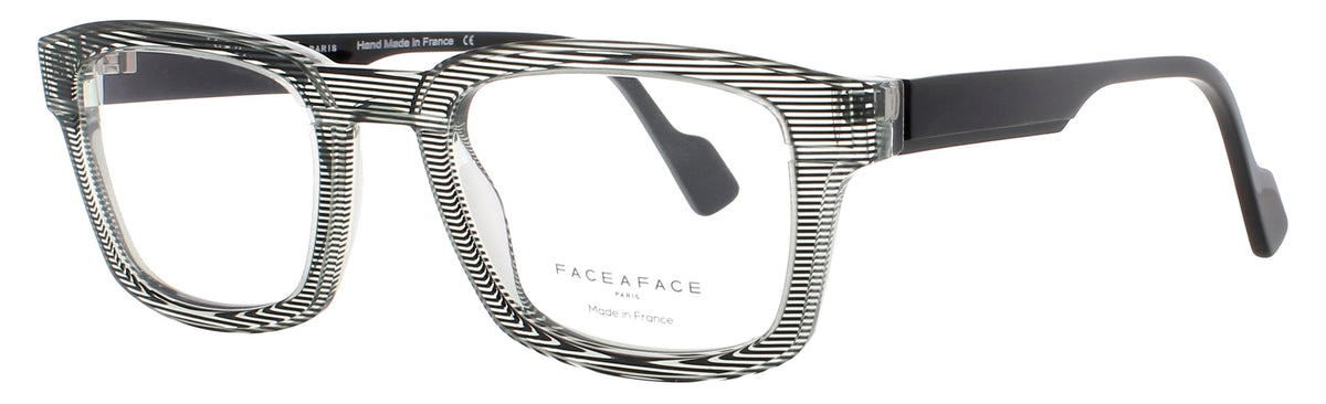 Face A Face Face A Face Optical Glasses TRANSPARENT STRIPED GREEN HORIZONTAL