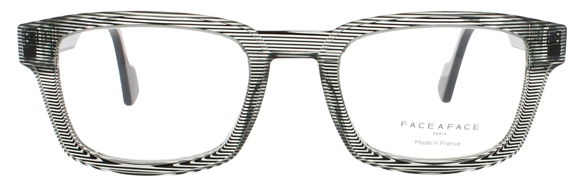 Face A Face Face A Face Optical Glasses TRANSPARENT STRIPED GREEN HORIZONTAL
