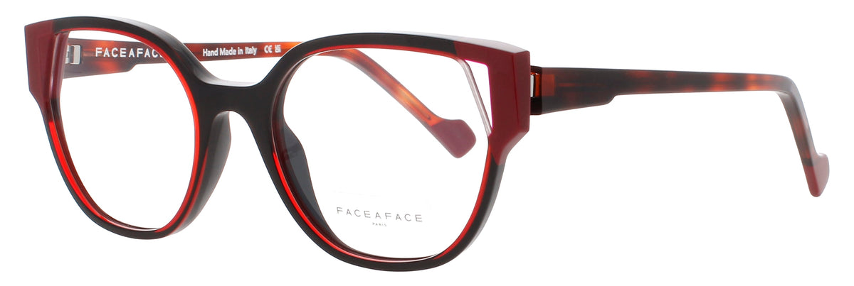 Face A Face Face A Face Optical Glasses RED TRANSPARENT / BLACK
