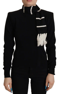 Dolce & Gabbana Black Cashmere Turtleneck Pullover Women's Sweater