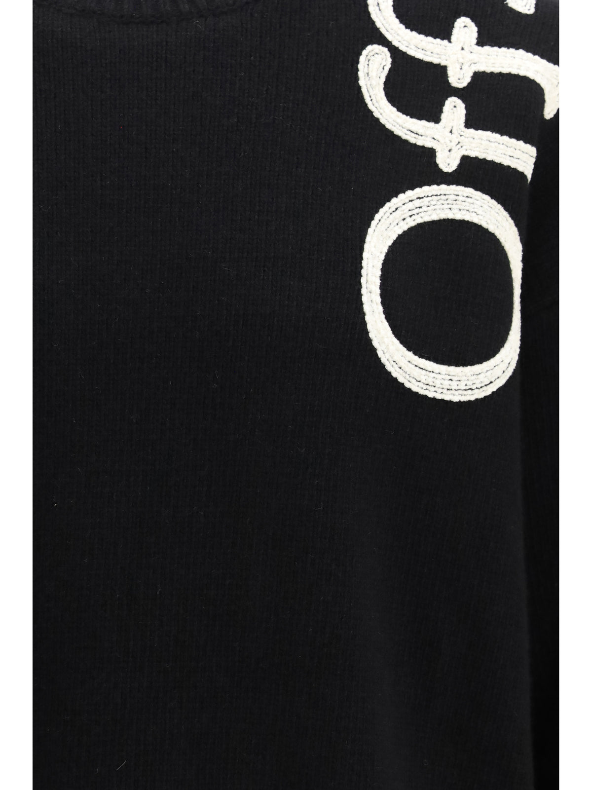 Off-White Men Vertical Bookish Logo Knit Crewneck