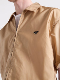 Prada Men Short-Sleeved Re-Nylon Zipper Shirt