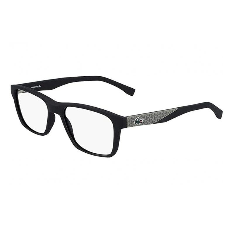 Lacoste Eyeglasses Rectangle Full Rim, Matte Blue Frame and Clear Demo Lenses Lens L2862424
