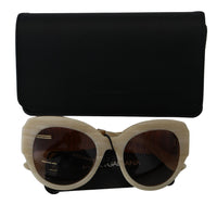 Dolce & Gabbana Dolce & Gabbana Beige Acetate Full Rim Brown Lense DG4294 Women's Sunglasses