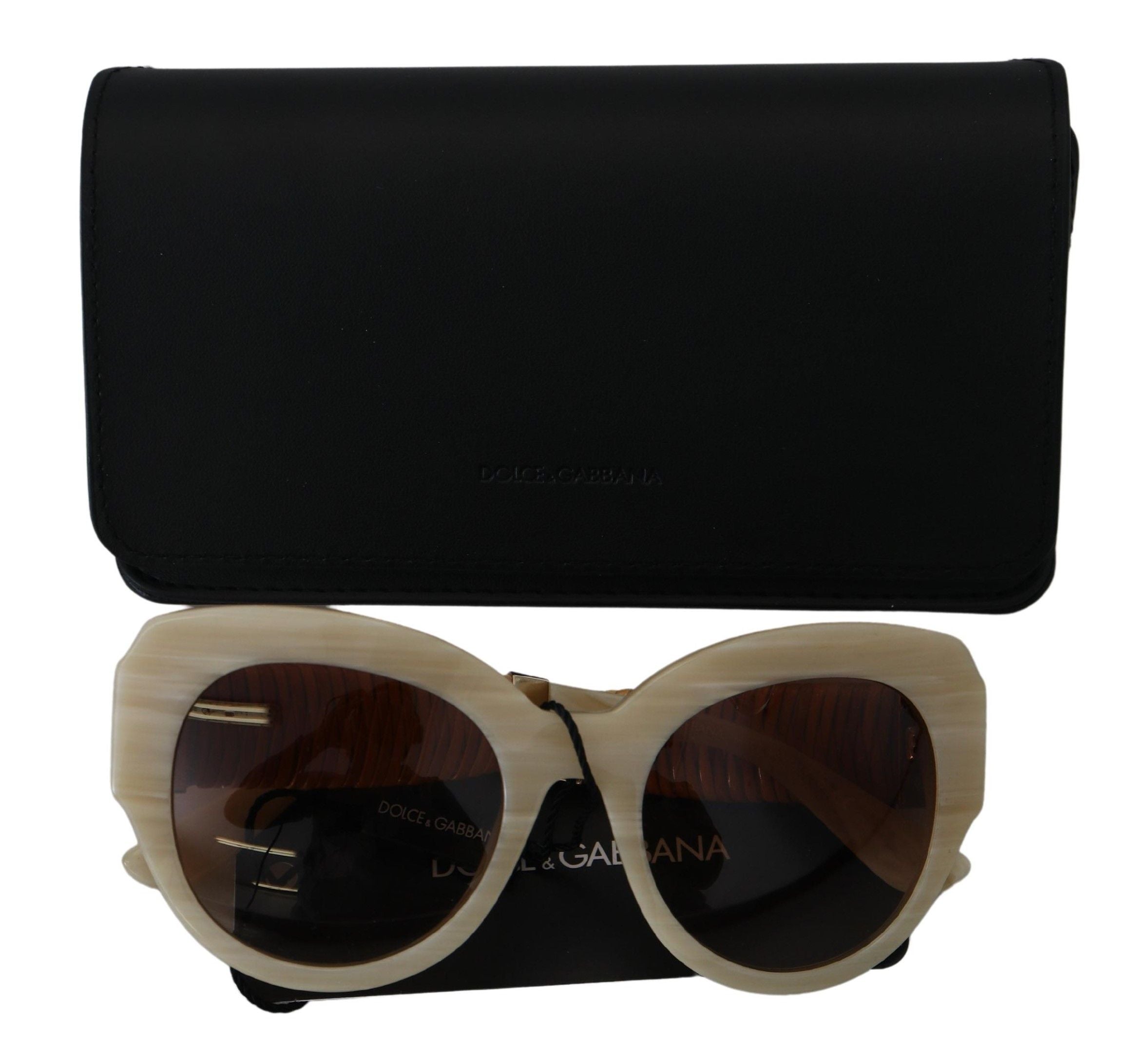 Dolce & Gabbana Dolce & Gabbana Beige Acetate Full Rim Brown Lense DG4294 Women's Sunglasses
