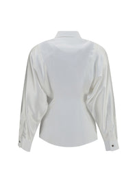 Versace Women Embroidered Cotton Poplin Shirt