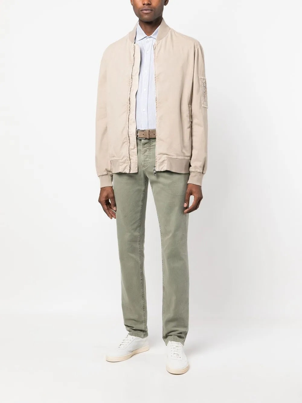Brunello Cucinelli Cotton Striped Spread-Collar Dress Shirt