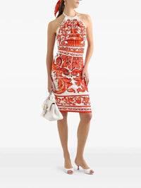 Dolce & Gabbana Women Majolica-Print Charmeuse Top