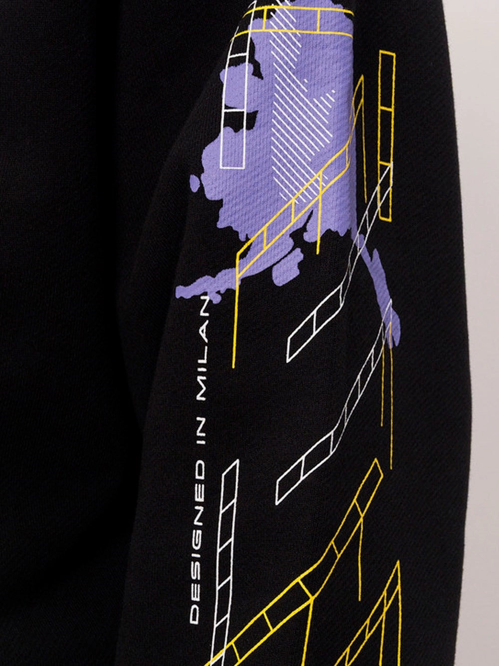Off White Men `Archigeography Arrow Skate` Zip Hoodie