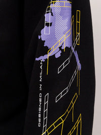 Off White Men `Archigeography Arrow Skate` Zip Hoodie