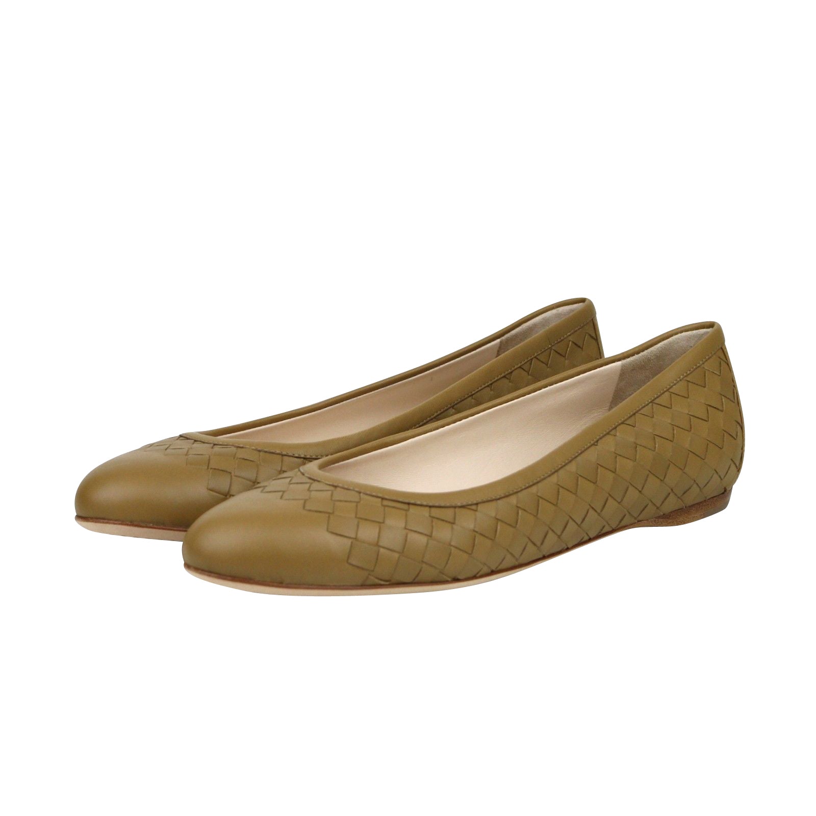 Bottega Veneta Women's Intrecciato Brown Leather Flat Slippers7