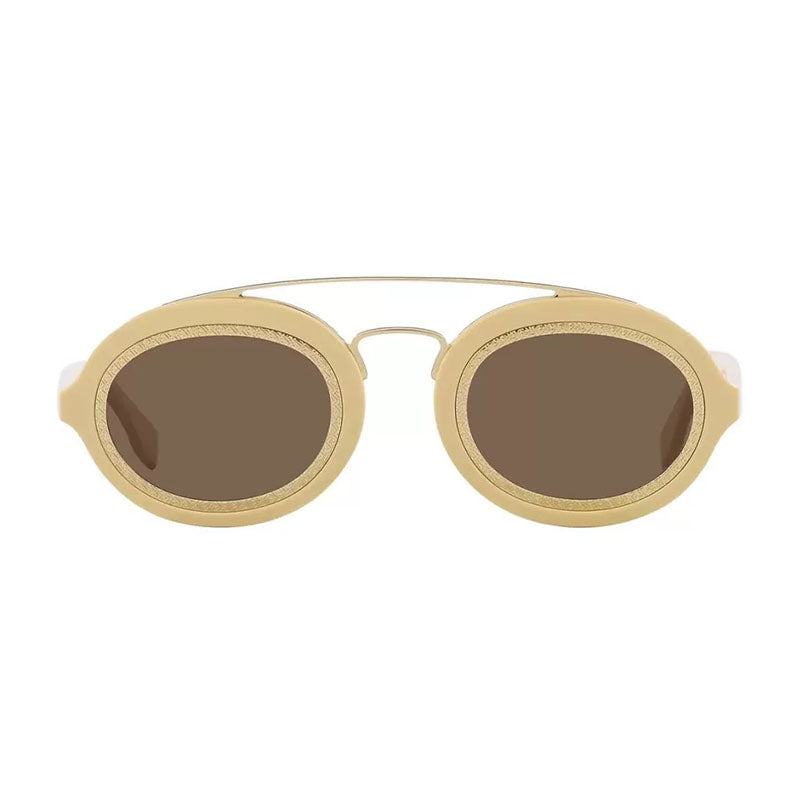 Fendi Sunglasses Oval Full Rim, Shiny Black Frame and Smoke Lens FE40094I01A