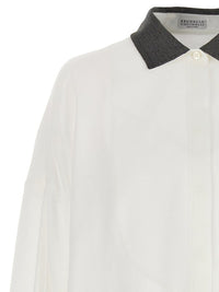 Brunello Cucinelli Brunello Cucinelli Monili-Collar Cotton Blouse