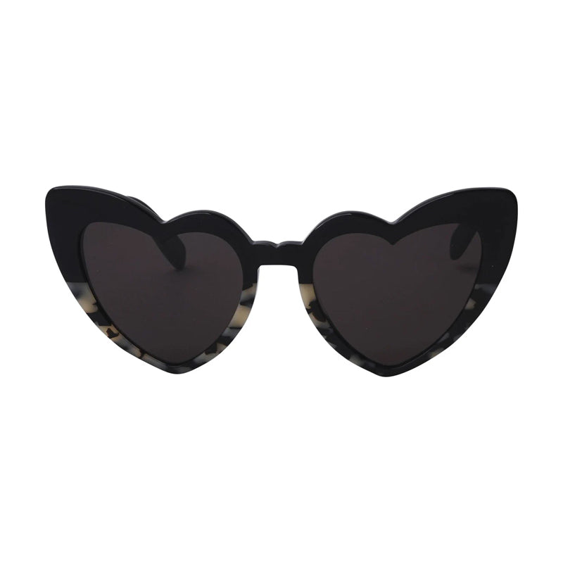 Saint Laurent Saint Laurent Sunglasses Geometric Full Rim, Black/Grey Havana Frame and Grey Lens SL181LOULOU012