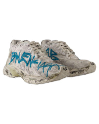 Balenciaga Runner Graffiti Distressed Sneakers Women White | White