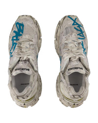 Balenciaga Runner Graffiti Distressed Sneakers Women White | White