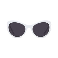 Givenchy Sunglasses Oval Full Rim, Shiny Black/Gold Frame and Grey Lens GV40073I01A