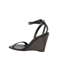 Brunello Cucinelli Brunello Cucinelli 90Mm Leather Wedge Sandals