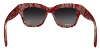 Dolce & Gabbana Dolce & Gabbana Red Lace Acetate Rectangle Shades  DG4231F  Women's Sunglasses