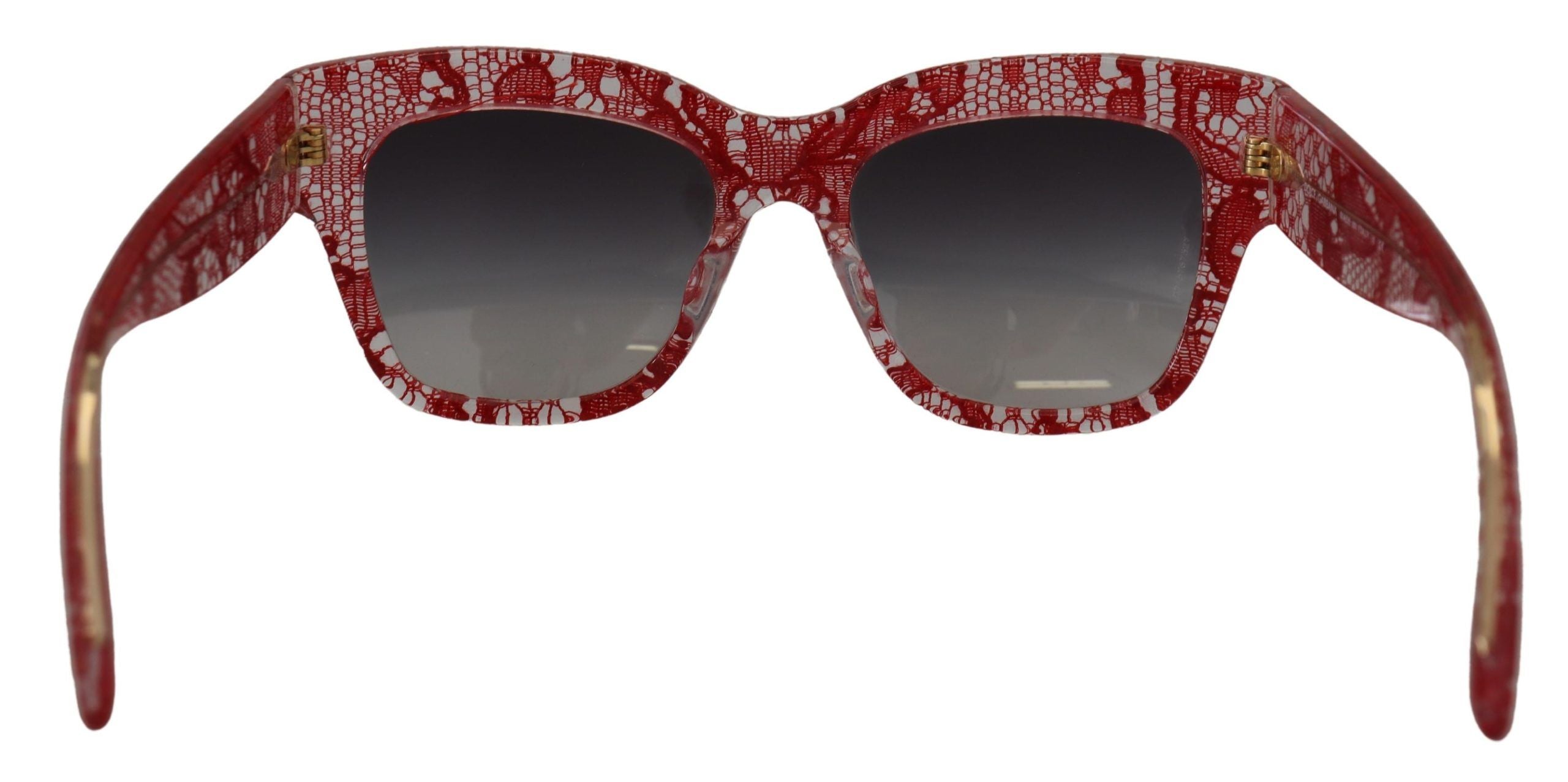 Dolce & Gabbana Dolce & Gabbana Red Lace Acetate Rectangle Shades  DG4231F  Women's Sunglasses