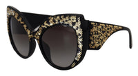 Dolce & Gabbana Dolce & Gabbana Black Gold Sequin Butterfly Polarized DG4326 Women's Sunglasses