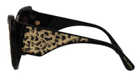 Dolce & Gabbana Dolce & Gabbana Black Gold Sequin Butterfly Polarized DG4326 Women's Sunglasses