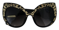 Dolce & Gabbana Dolce & Gabbana Black Gold Sequin Butterfly Polarized DG4326 Women's Sunglasses