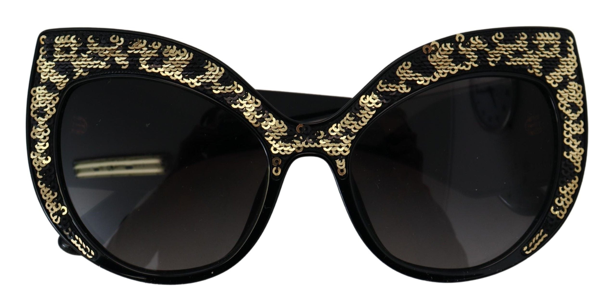 Dolce & Gabbana Dolce & Gabbana Black Gold Sequin Butterfly Polarized DG4326 Women's Sunglasses