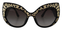 Dolce & Gabbana Dolce & Gabbana Black Gold Sequin Butterfly Polarized DG4326 Women's Sunglasses