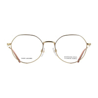 Marc Jacobs Eyeglasses Round Full Rim, Pink/Gold Frame and Clear Demo Lenses Lens MARC705/G035J00