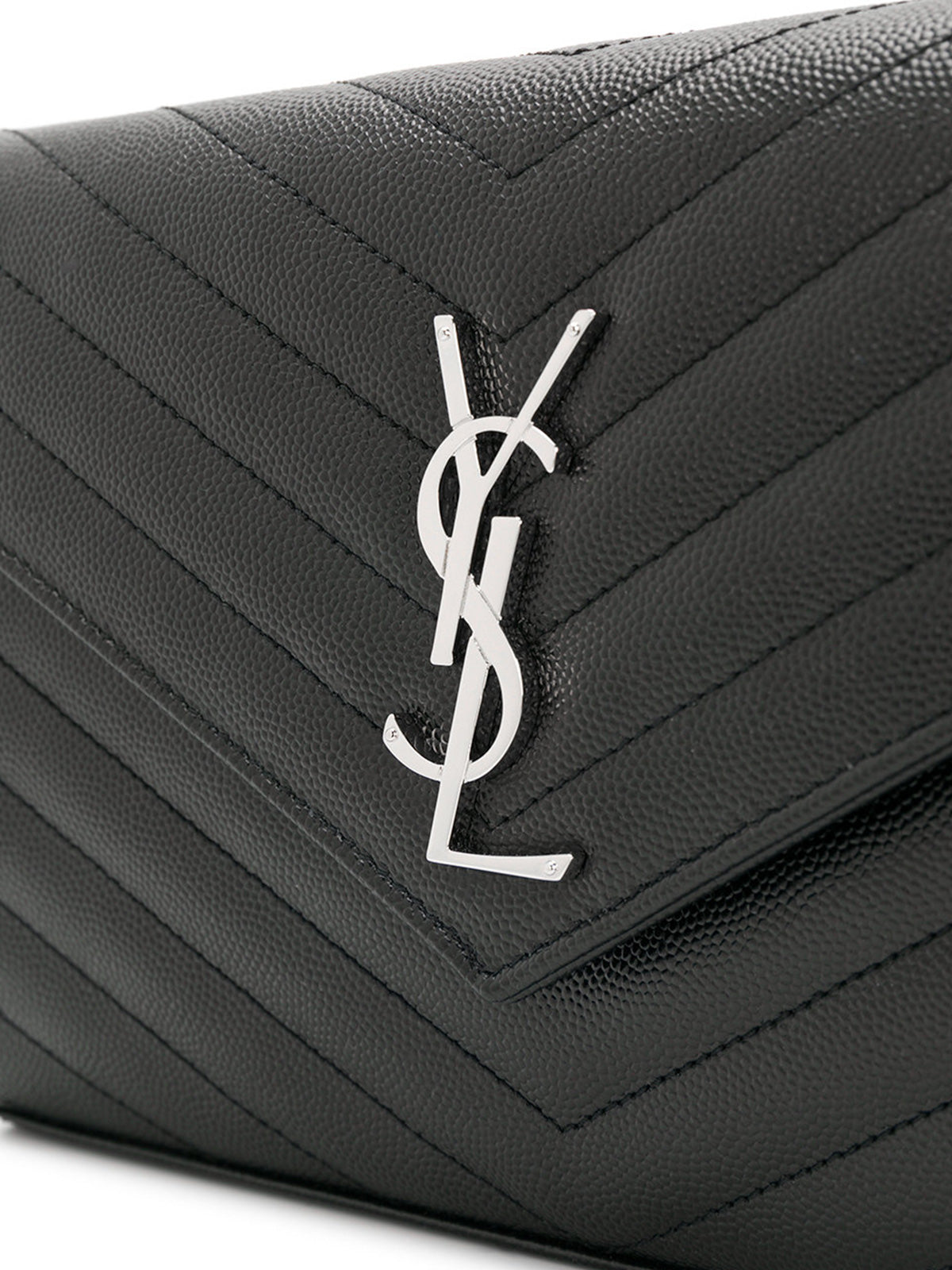 SAINT LAURENT Saint Laurent Women Classic Cassandre Chain Wallet In Grain De Poudre Leather