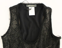 Ermanno Scervino Black Lace Lined Stretch Mini Women's Dress