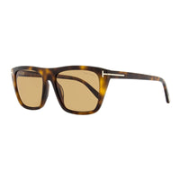 Tom Ford Tom Ford Sunglasses Square Full Rim, Blonde Havana Frame and Brown Lens FT117553E