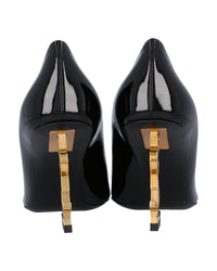 Saint Laurent Opyum Pump YSL Logo Heel Women Black | Black