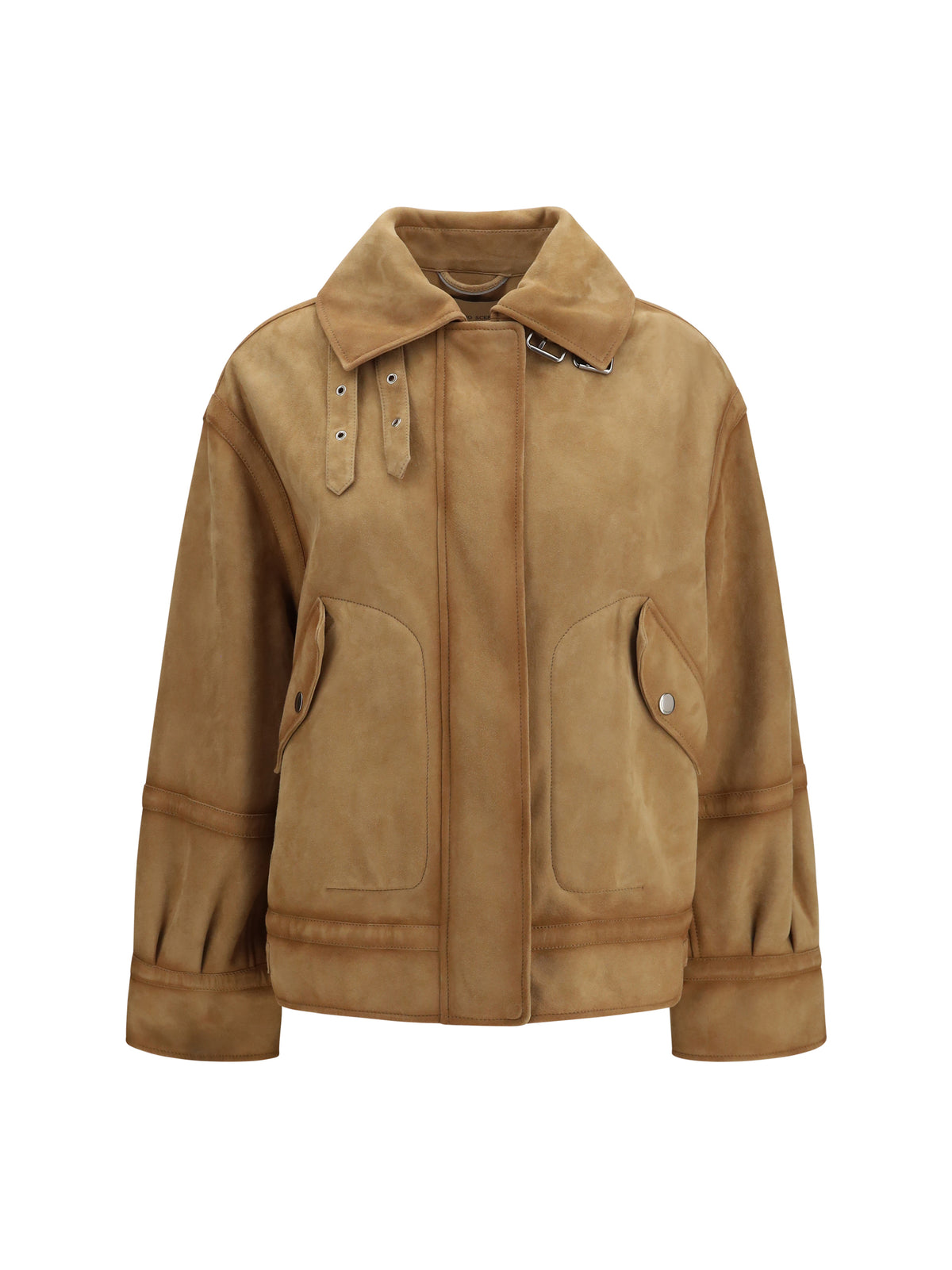 Ermanno Scervino Women Heritage Detail Suede Aviator Bomber Jacket