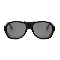 Celine Sunglasses Square Full Rim, Black Frame and Smoke Mirror Lens CL40301U01C