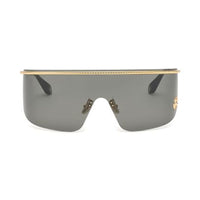 Roberto Cavalli Sunglasses Shield Rimless, Shiny Rose Gold Frame and Grey Lens SRC012M0300