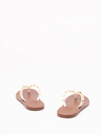Valentino Garavani Women Rockstud Calfskin Flip-Flops 05Mm