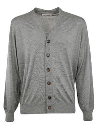 Brunello Cucinelli Brunello Cucinelli V-Neck Cashmere-Silk Cardigan