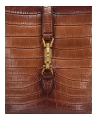 Gucci Womens Jackie Crocodile Bucket Bag