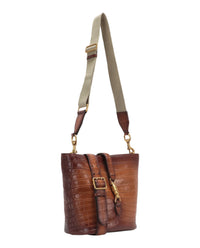 Gucci Womens Jackie Crocodile Bucket Bag