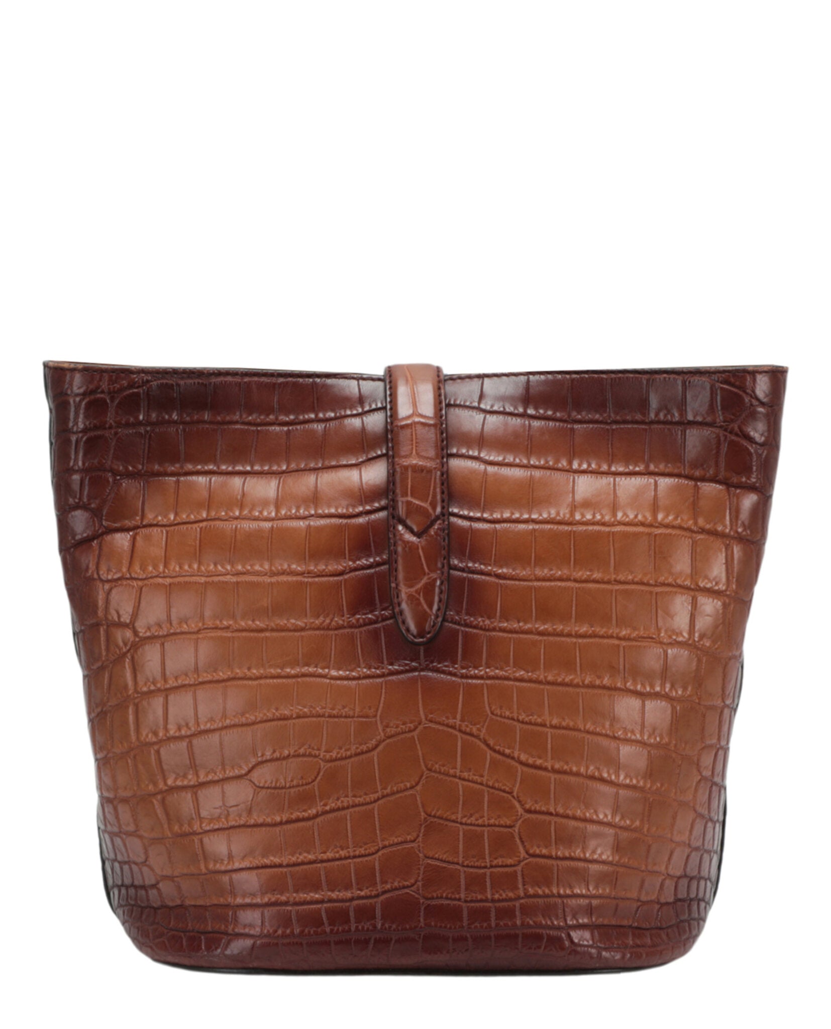 Gucci Womens Jackie Crocodile Bucket Bag
