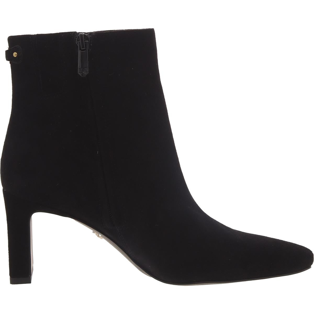 Saige Womens Faux Suede Block Heel Mid-Calf Boots