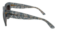 Dolce & Gabbana Dolce & Gabbana Blue Lace Acetate Crystal Butterfly DG4231 Women's Sunglasses