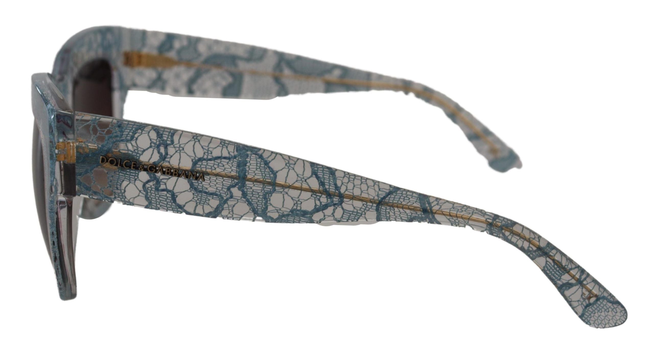 Dolce & Gabbana Dolce & Gabbana Blue Lace Acetate Crystal Butterfly DG4231 Women's Sunglasses