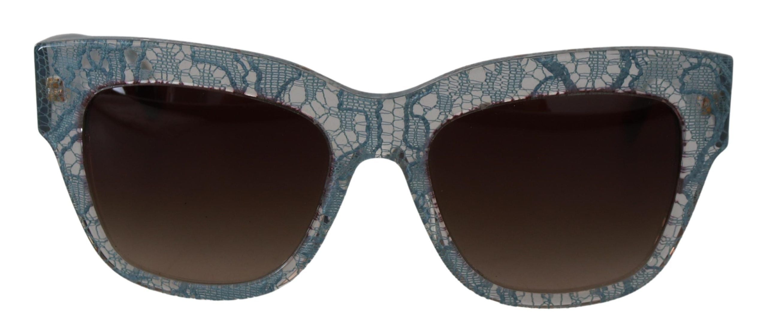 Dolce & Gabbana Dolce & Gabbana Blue Lace Acetate Crystal Butterfly DG4231 Women's Sunglasses