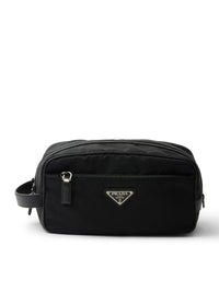 Prada Men Travel Pouch In Re-Nylon And Saffiano